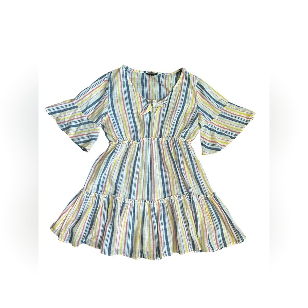 Spiaggia Dolce 100% cotton lightweight striped mini dress size medium